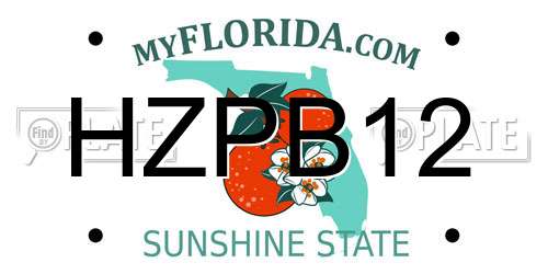HZPB12 Florida License Plate