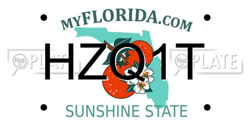 HZQ1T Florida License Plate