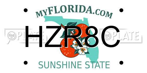 HZR8C Florida License Plate