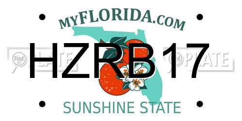 HZRB17 Florida License Plate
