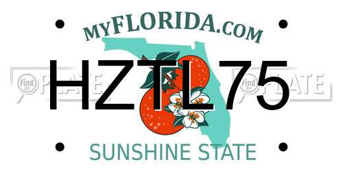 HZTL75 Florida License Plate