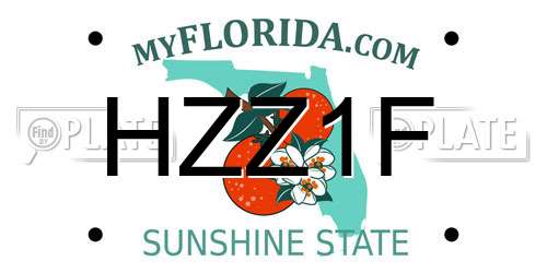 HZZ1F Florida License Plate