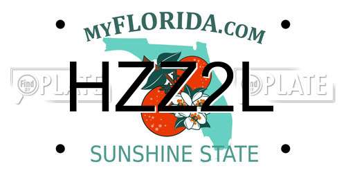 HZZ2L Florida License Plate