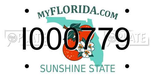 I000779 Florida License Plate
