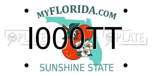 I000TT Florida License Plate