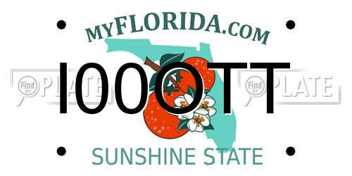 I00OTT Florida License Plate