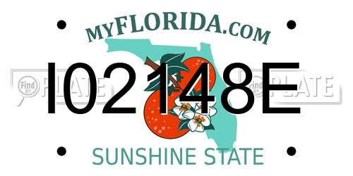 I02148E Florida License Plate
