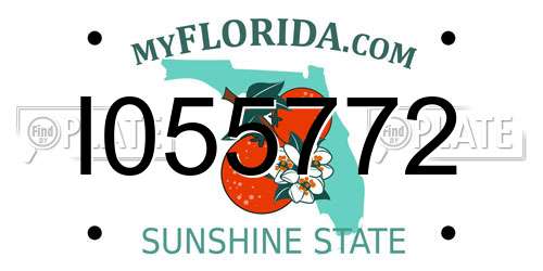 I055772 Florida License Plate