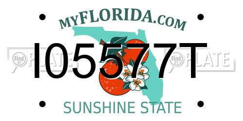 I05577T Florida License Plate