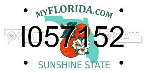 I057152 Florida License Plate