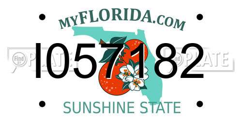 I057182 Florida License Plate