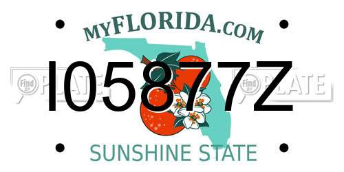 I05877Z Florida License Plate