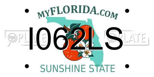 I062LS Florida License Plate