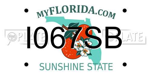 I067SB Florida License Plate