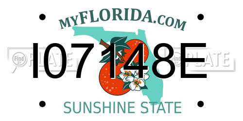 I07148E Florida License Plate