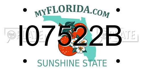 I07522B Florida License Plate