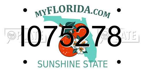 I075278 Florida License Plate