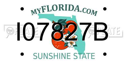 I07827B Florida License Plate