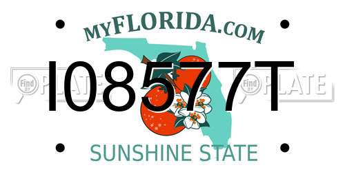 I08577T Florida License Plate
