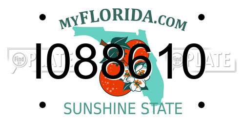 I088610 Florida License Plate