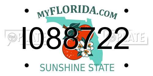 I088722 Florida License Plate