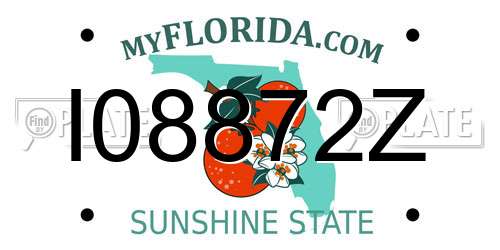 I08872Z Florida License Plate