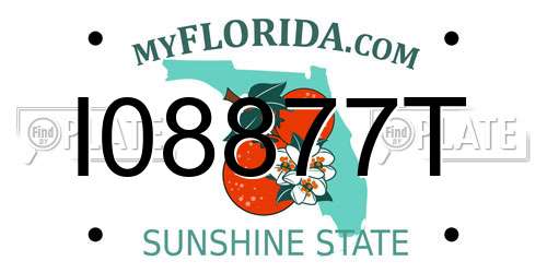 I08877T Florida License Plate