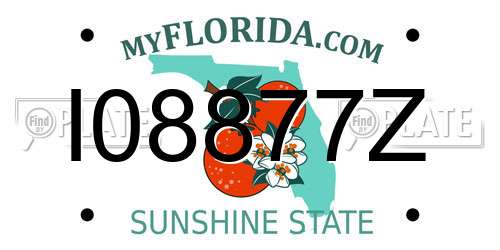 I08877Z Florida License Plate