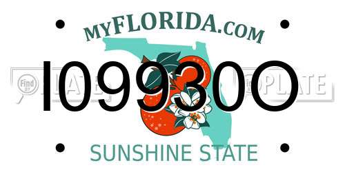 I09930O Florida License Plate