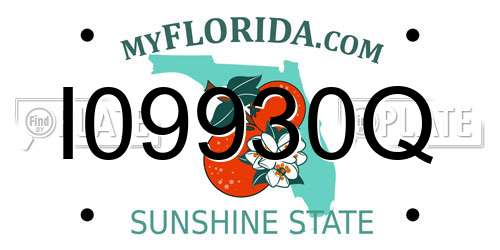 I09930Q Florida License Plate