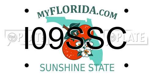 I09SSC Florida License Plate