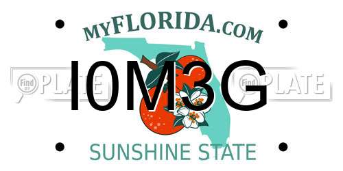 I0M3G Florida License Plate