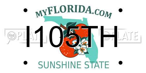 I105TH Florida License Plate