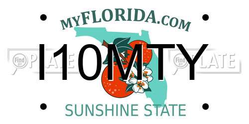 I10MTY Florida License Plate