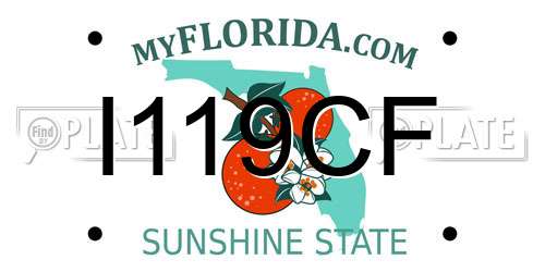 I119CF Florida License Plate