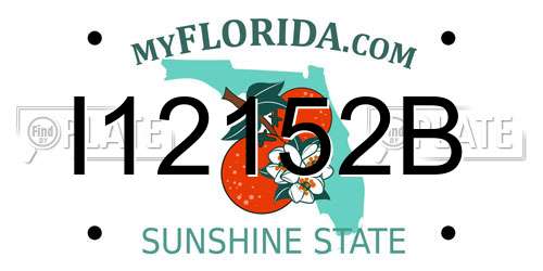 I12152B Florida License Plate