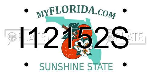 I12152S Florida License Plate