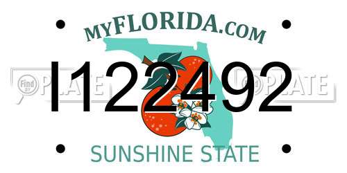 I122492 Florida License Plate