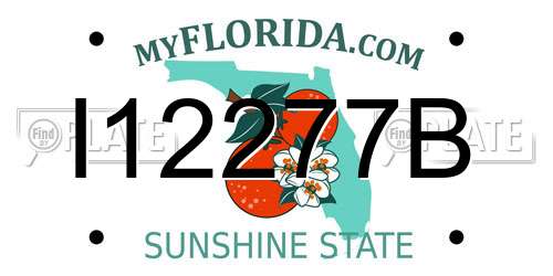 I12277B Florida License Plate