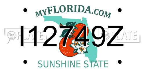 I12749Z Florida License Plate