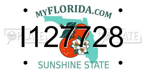 I127728 Florida License Plate
