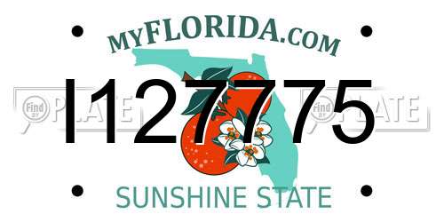 I127775 Florida License Plate