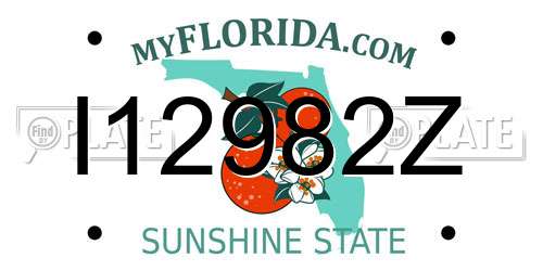 I12982Z Florida License Plate