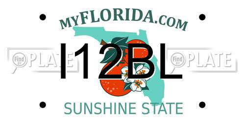 I12BL Florida License Plate
