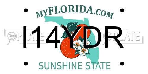 I14YDR Florida License Plate