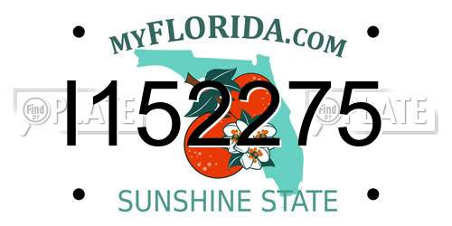I152275 Florida License Plate