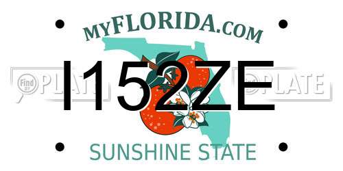 I152ZE Florida License Plate