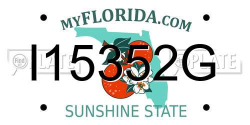 I15352G Florida License Plate