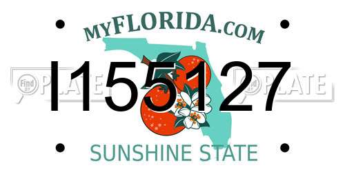 I155127 Florida License Plate