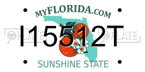 I15512T Florida License Plate
